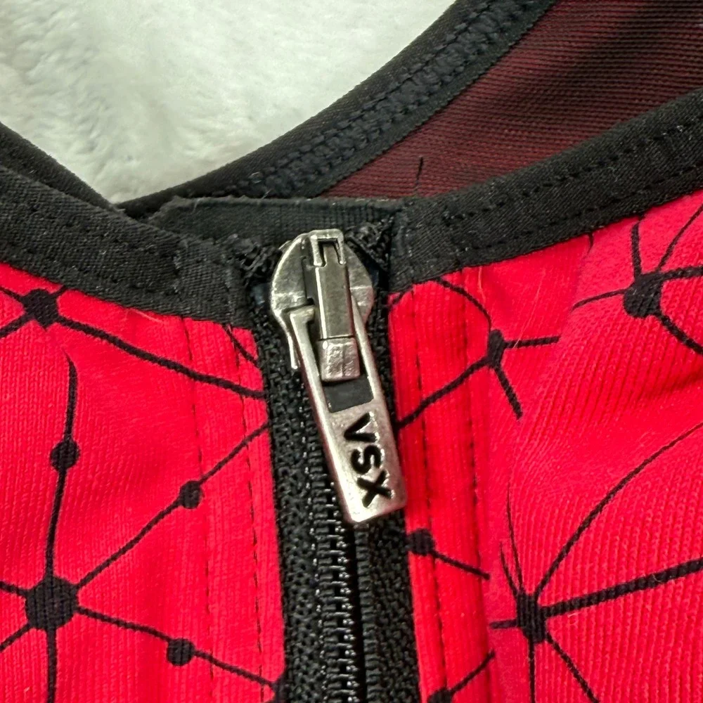 Victoria's Secret VSX Sport Bra Front Zip Padded Geo Print Activewear‎ 34D